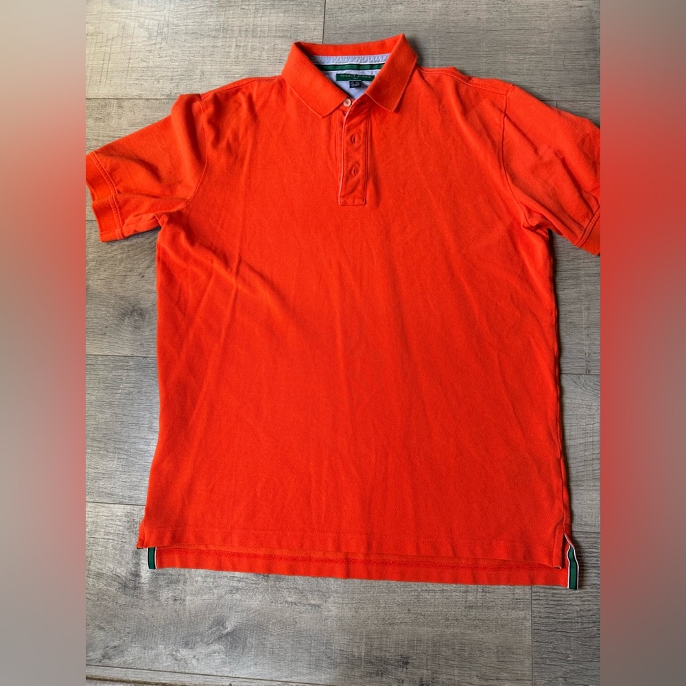 Tommy Hilfiger Golf Polo Shirt Men’s XL 100% Cotton Orange 🍊
